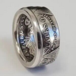 NWT Patriotic Unisex Ring Silvery God & Country Patriot USA Size 7, 8
